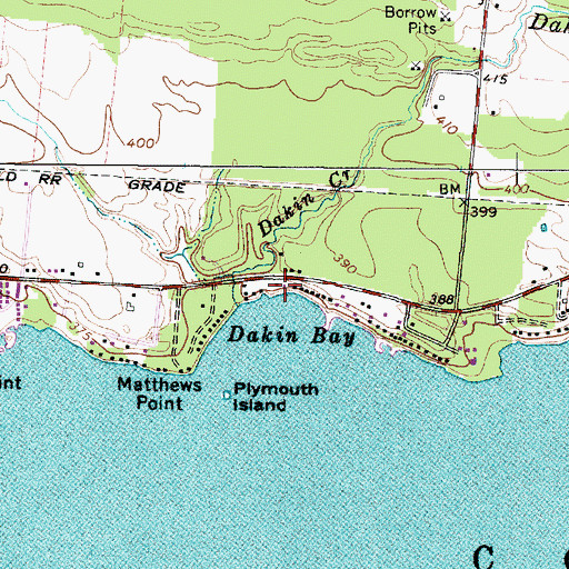 Topographic Map of Dakin Bay School (historical), NY