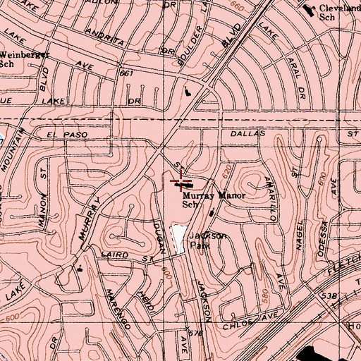 Topographic Map of Murray Manor Elementary School, CA