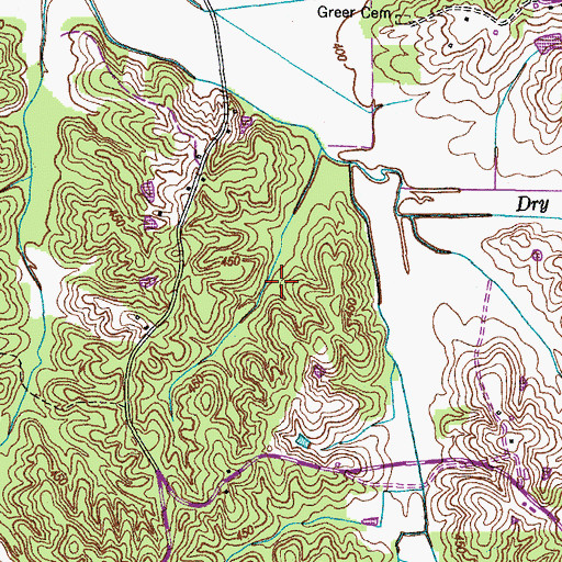 Topographic Map of Commissioner District 2, TN