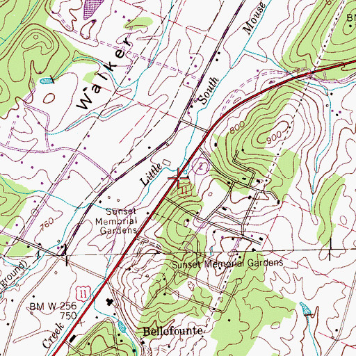 Topographic Map of Commissioner District 2, TN