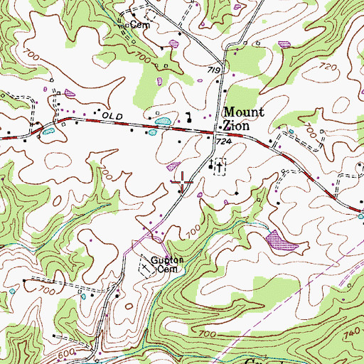 Topographic Map of Commissioner District 2, TN