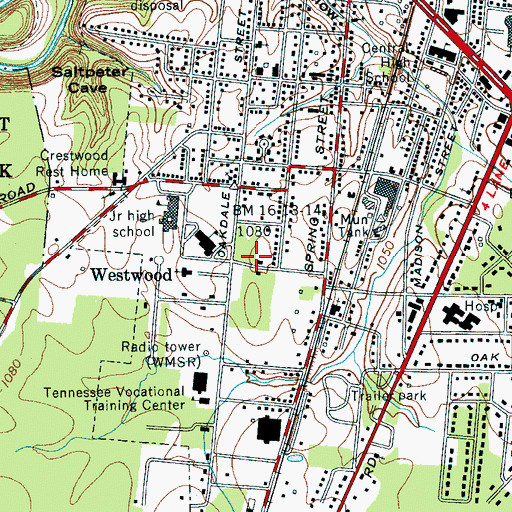Topographic Map of Commissioner District 2, TN