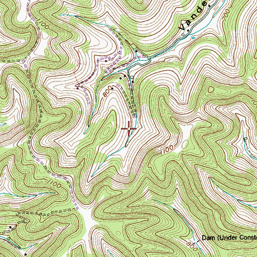 Topographic Map of Commissioner District 2, TN
