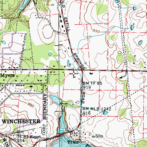 Topographic Map of Commissioner District 2, TN