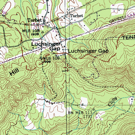 Topographic Map of Commissioner District 2, TN