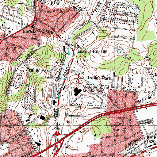 Topographic Map of Commissioner District 2, TN