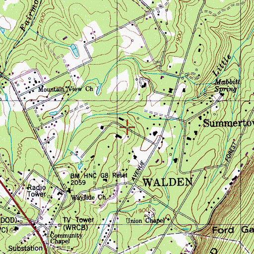 Topographic Map of Commissioner District 2, TN