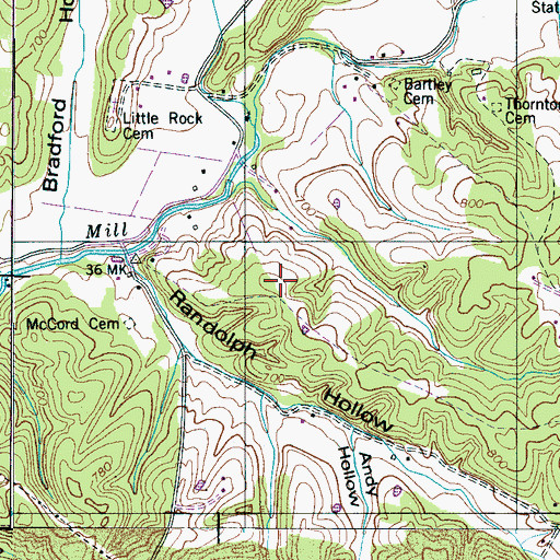 Topographic Map of Commissioner District 2, TN