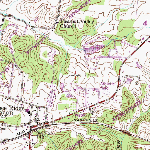 Topographic Map of Commissioner District 2, TN
