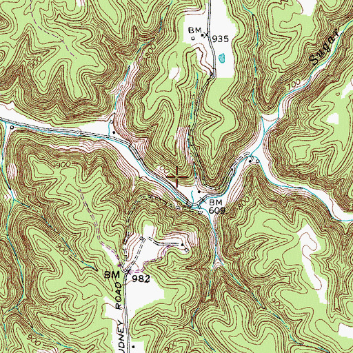 Topographic Map of Commissioner District 2, TN