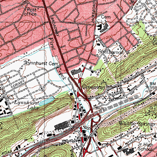 Topographic Map of Commissioner District 2, TN