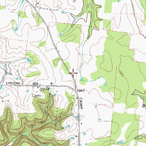 Topographic Map of Commissioner District 2, TN