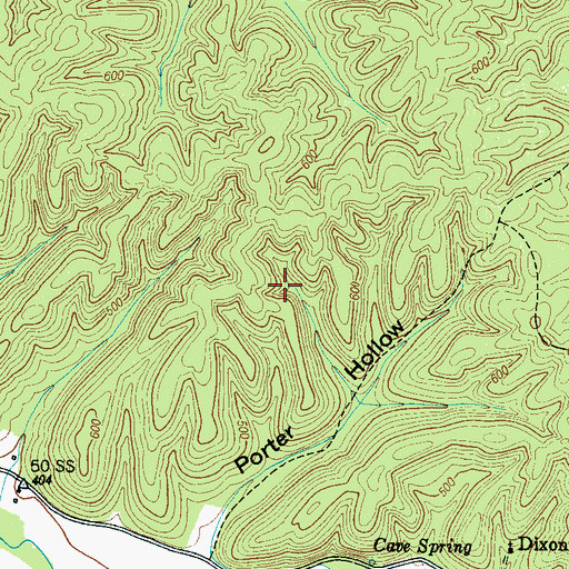 Topographic Map of Commissioner District 2, TN