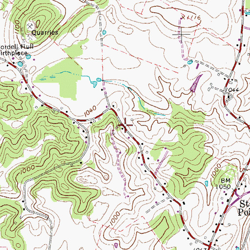 Topographic Map of Commissioner District 2, TN