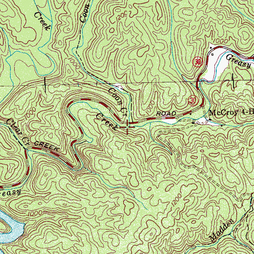 Topographic Map of Commissioner District 2, TN