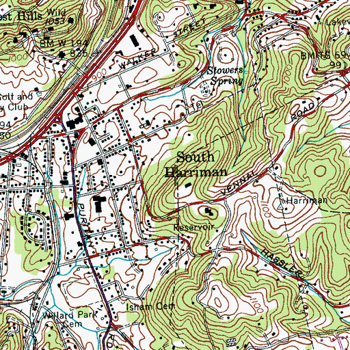Topographic Map of Commissioner District 2, TN