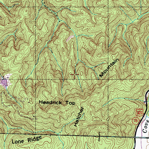 Topographic Map of Commissioner District 2, TN