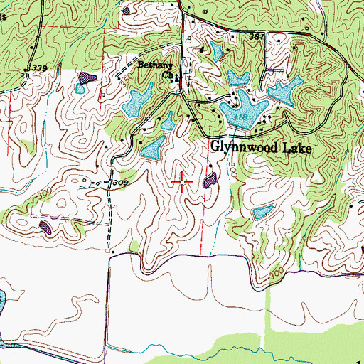 Topographic Map of Commissioner District 2, TN