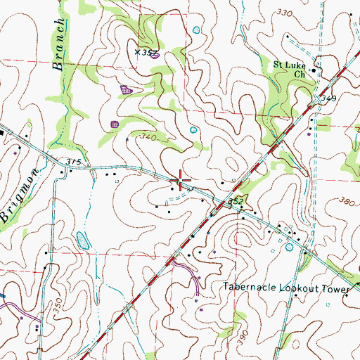 Topographic Map of Commissioner District 2, TN