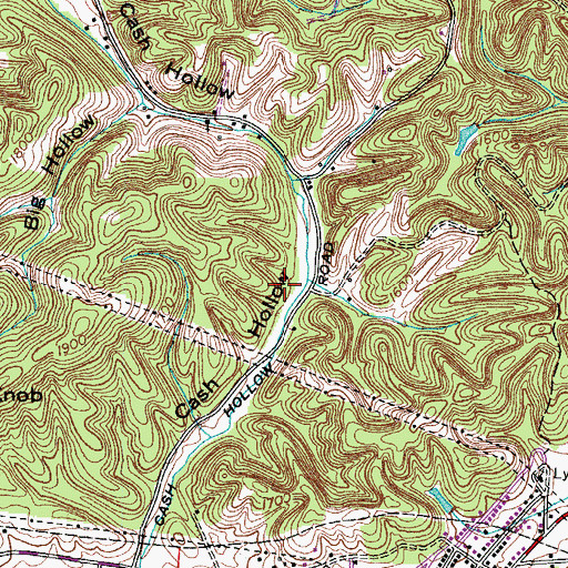 Topographic Map of Commissioner District 2, TN