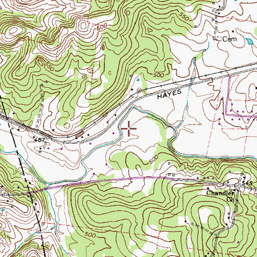 Topographic Map of Commissioner District 2, TN