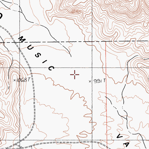 Topographic Map of Music Valley, CA