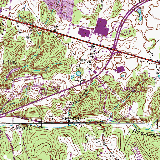 Topographic Map of Commissioner District 20, TN