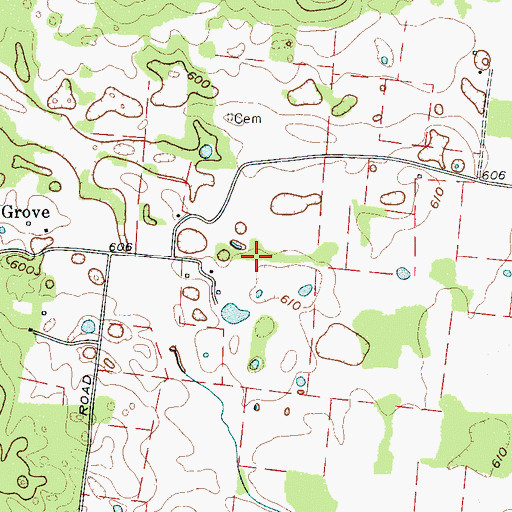 Topographic Map of Commissioner District 20, TN