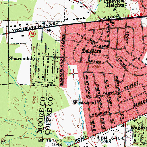 Topographic Map of Commissioner District 21, TN