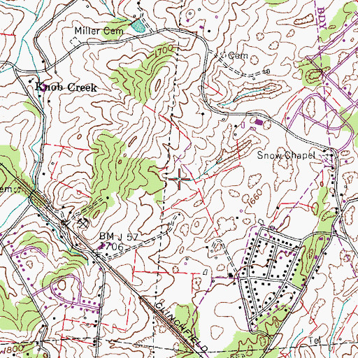 Topographic Map of Commissioner District 3, TN