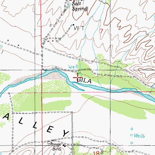 Topographic Map of Carland Wash, AZ