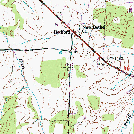 Topographic Map of Commissioner District 4, TN