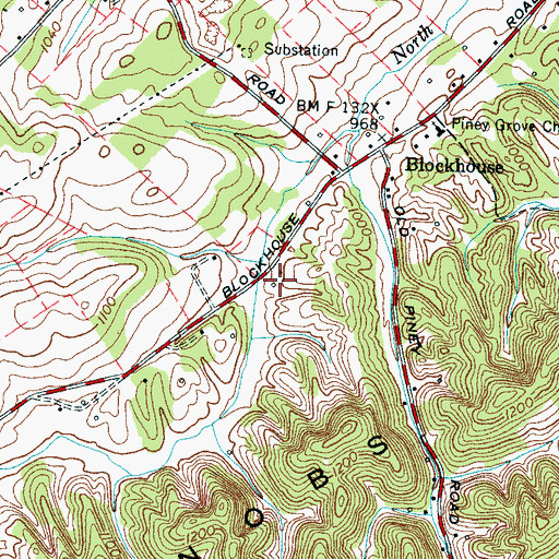 Topographic Map of Commissioner District 4, TN