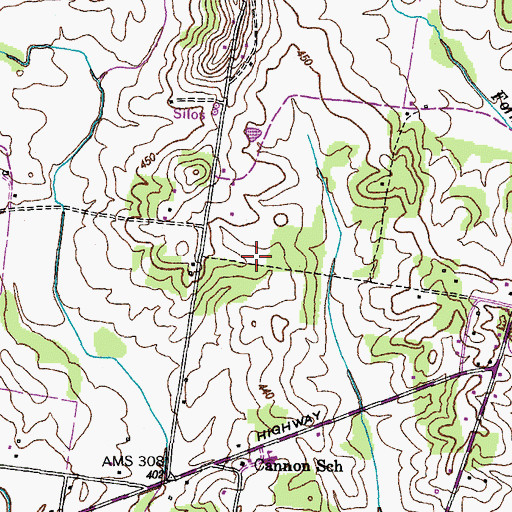 Topographic Map of Commissioner District 4, TN