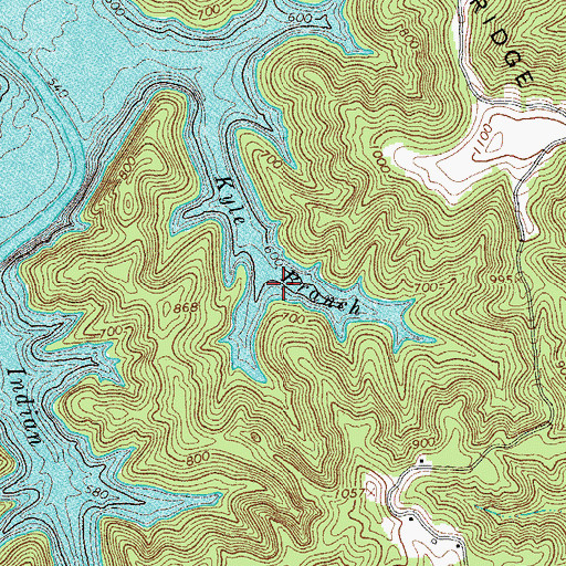 Topographic Map of Commissioner District 4, TN