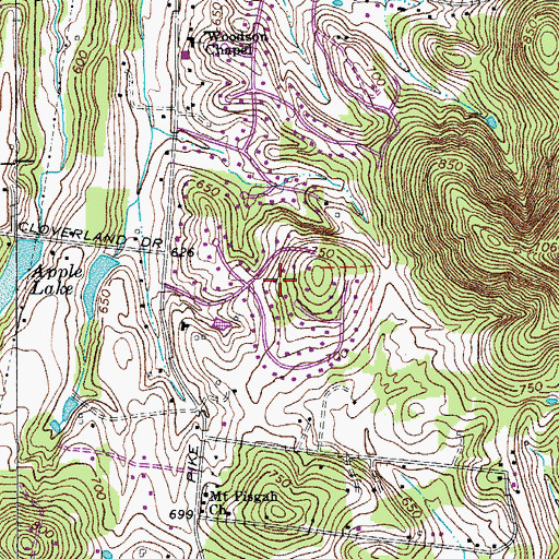 Topographic Map of Commissioner District 4, TN