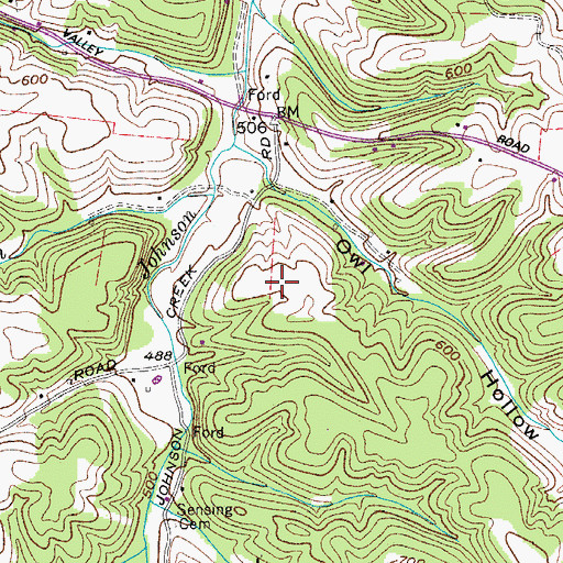 Topographic Map of Commissioner District 4, TN