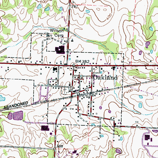 Topographic Map of Commissioner District 4, TN