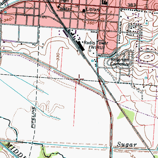 Topographic Map of Commissioner District 4, TN