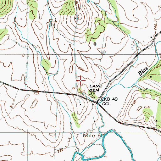 Topographic Map of Commissioner District 4, TN