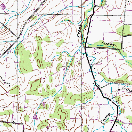 Topographic Map of Commissioner District 4, TN