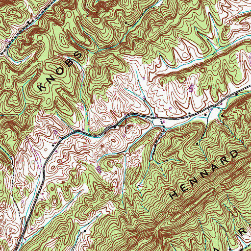 Topographic Map of Commissioner District 4, TN