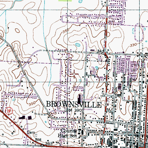 Topographic Map of Commissioner District 4, TN