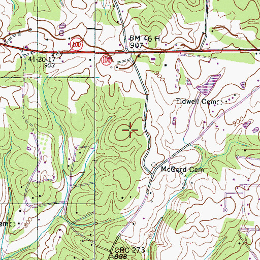 Topographic Map of Commissioner District 4, TN