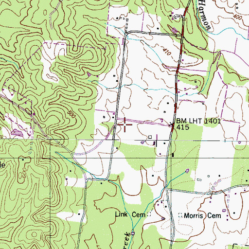Topographic Map of Commissioner District 4, TN