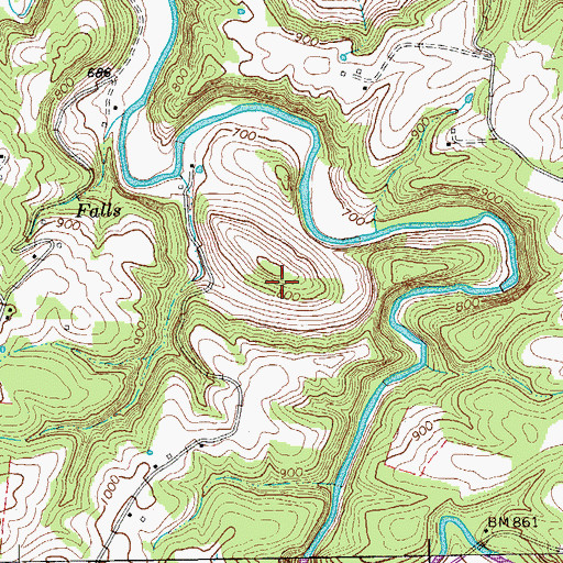 Topographic Map of Commissioner District 4, TN