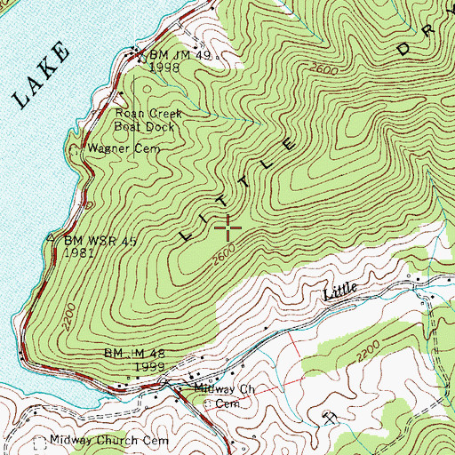 Topographic Map of Commissioner District 4, TN