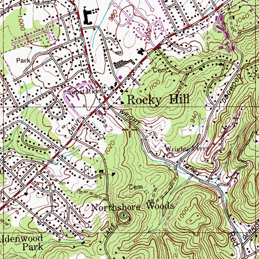 Topographic Map of Commissioner District 4, TN