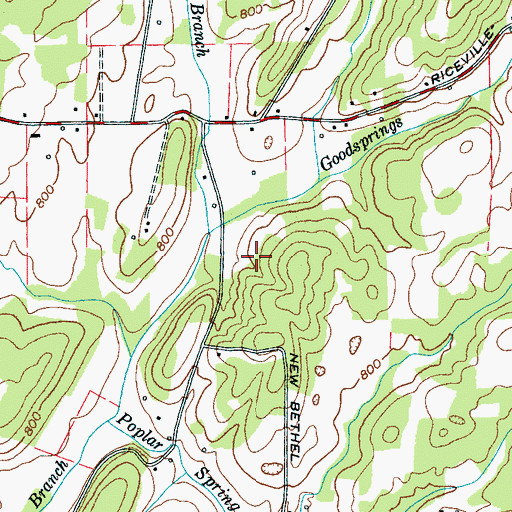 Topographic Map of Commissioner District 4, TN