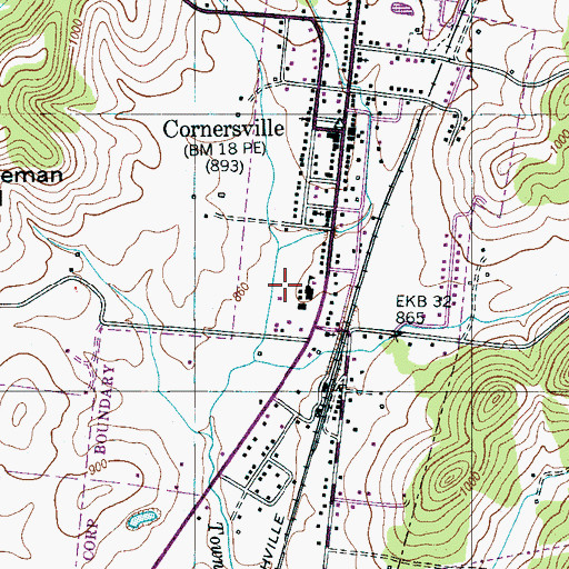 Topographic Map of Commissioner District 4, TN
